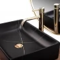 Umyvadlo na desku REA Inga Black Marble Mat REA-U8006