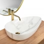 REA - Umyvadlo na desku Greta 65 Bianco Shiny REA-U6501