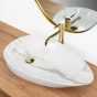 REA - Umyvadlo na desku Greta 65 Bianco Shiny REA-U6501