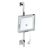Kosmetické zrcátko na tyči s LED osvětlením, 200 × 200 mm (116501672)