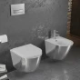 MEXEN - Lena Závěsná WC mísa včetně sedátka s slow-slim, duroplast, bílá/stříbrná 30224004
