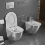 MEXEN - Lena Závěsná WC mísa včetně sedátka s slow-slim, duroplast, bílá/stříbrná 30224004