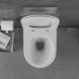 MEXEN - Lena Závěsná WC mísa včetně sedátka s slow-slim, duroplast, bílá/stříbrná 30224004