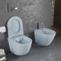 MEXEN - Lena Závěsná WC mísa Rimless včetně sedátka s slow, Duroplast, šedomodrá mat 30224069
