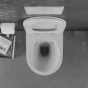 MEXEN - Lena Závěsná WC mísa včetně sedátka s slow-slim, duroplast, bílá/zlatý vzor 30224009