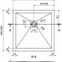 MEXEN - Stone+ Sprchová vanička čtvercová 100x100, antracit 44711010