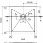 MEXEN - Stone+ Sprchová vanička čtvercová 80x80, antracit 44718080