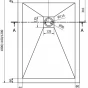 MEXEN - Stone+ sprchová vanička obdélníková 120x100, antracit 44711012