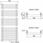 MEXEN - Akan otopný žebřík/radiátor 1080 x 500 mm, 784 W, bílá W121-1080-500-00-20