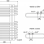 MEXEN - Ops otopný žebřík/radiátor 1000 x 550 mm, 517 W, bílá W122-1000-550-00-20