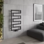 MEXEN - Floryda otopný žebřík/radiátor 1080 x 600 mm, 358 W, černý W206-1080-600-00-70