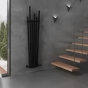 MEXEN - Omaha otopný žebřík/radiátor 1800 x 420 mm, 655 W, černý W208-1800-420-00-70
