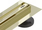 MEXEN - Flat 360° Slim podlahový žlab 140, zlatá 1541140