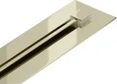 MEXEN - Flat 360° Super Slim podlahový žlab otočný 90, zlatý 1551090