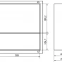 MEXEN - X-Wall-NR modul pro vestavbu do stěny s policí 30x30 cm, černá 1971303010S