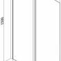 MEXEN - Flip vanová zástěna 1-křídlo 140x150 cm, dekor, chrom 894-140-101-01-30