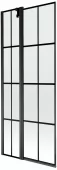 MEXEN - Flip vanová zástěna 1-křídlo 80 x 150 cm, černá vzor, černá 894-080-101-70-77