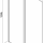 MEXEN - Flip vanová zástěna 1-křídlo 80 x 150 cm, černá vzor, černá 894-080-101-70-77