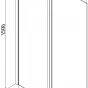MEXEN - Flip vanová zástěna 1-křídlo 100 x 150 cm, dekor, černá 894-100-101-70-30