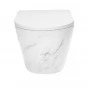 REA - Závěsná WC mísa včetně sedátka Carlos Nature Marble REA-C6606