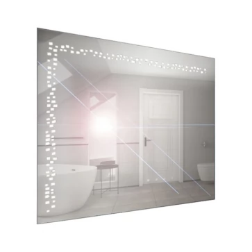 Zrcadlo s LED osvětlením Nika LED 7/80 SM s bezdotykovým vypínačem