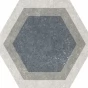 Dlažba Codicer Traffic Hex Combi Grey Mix 22x25
