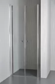 ARTTEC Dvoukřídlé sprchové dveře do niky SALOON 85 - 90 cm čiré sklo