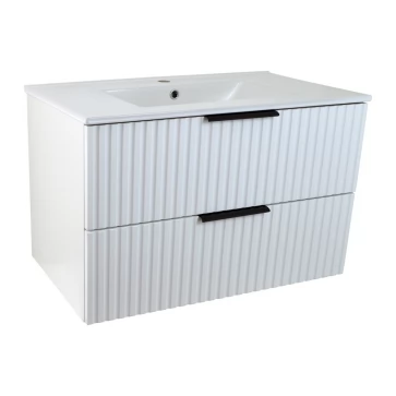 Koupelnová skříňka s keramickým umyvadlem Tara W 80 bílá