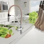 INVENA - Dřezová baterie s magnetickým držákem, béžová BZ-30-L03-C