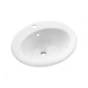 INVENA - Umyvadlo na desku AJTRA 50 cm, oval CE-29-001-W
