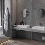 MEXEN - Loft zrcadlo 40, nerezový rám 9850-040-040-000-10