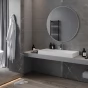 MEXEN - Loft zrcadlo 100 cm, nerezový rám 9850-100-100-000-10