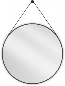 MEXEN - String zrcadlo 80 cm, černý rám 9854-080-080-000-70