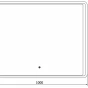 MEXEN - Zusa zrcadlo s osvětlením 120 x 80 cm, LED 600 9808-120-080-611-00