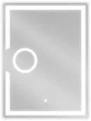 MEXEN - Onyx zrcadlo s osvětlením s kosmetickým zrcátkem 60 x 80 cm, LED 600 9813-060-080-611-00