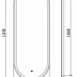 MEXEN - Bono zrcadlo s osvětlením 45 x 120 cm, LED 600 9816-045-120-611-00