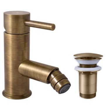 SEINA - Bidetová baterie s výpustí, Stará mosaz (Bronz), 1/2