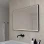 Zrcadlo v kovovém rámu s LED osvětlením po obvodu Nika LED 14/60 BLACK, černá