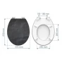 WC prkénko MDF Soft Close Black Stone High Gloss 80535