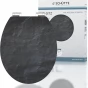 WC prkénko MDF Soft Close Black Stone High Gloss 80535