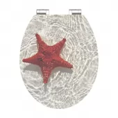 WC prkénko MDF Soft Close Red Starfish High Gloss 80541