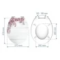 WC prkénko MDF Soft Close Flowers and Wood High Gloss 80549