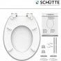 WC prkénko MDF Soft Close Flowers and Wood High Gloss 80549