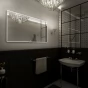 Černé LED zrcadlo 1200x700 se dvěma dotykovými senzory (ZPC 13006VX-90)