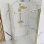 REA - Sprchový kout PUNTO 90x90 Gold Bez sprchové vaničky REA-K6440