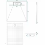 REA - Sprchová vanička Bazalt CARRARA WHITE 90x90 REA-K7002
