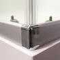 Mereo Sprchový box, čtvercový, 90cm, satin ALU, sklo Point, zadní stěny bílé, SMC vanička, bez stříšky (CK34122KBW)