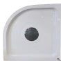 Mereo Sprchový box, čtvrtkruh,100 cm, satin ALU, sklo Point, zadní stěny bílé, litá vanička, se stříškou (CK35162KMSW)