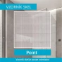 Mereo Sprchový box, čtvrtkruh,100 cm, satin ALU, sklo Point, zadní stěny bílé, litá vanička, se stříškou (CK35162KMSW)