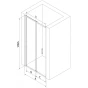 MEXEN - Exo skládací sprchové dveře 65 cm, transparent, chrom 816-065-000-01-00